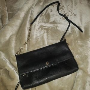 Tory Burch pebble leather flap over crossbody bag